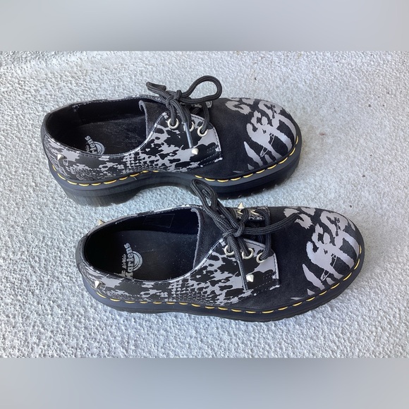 Dr Martens leopard spike leather platform shoes - Picture 6 of 11